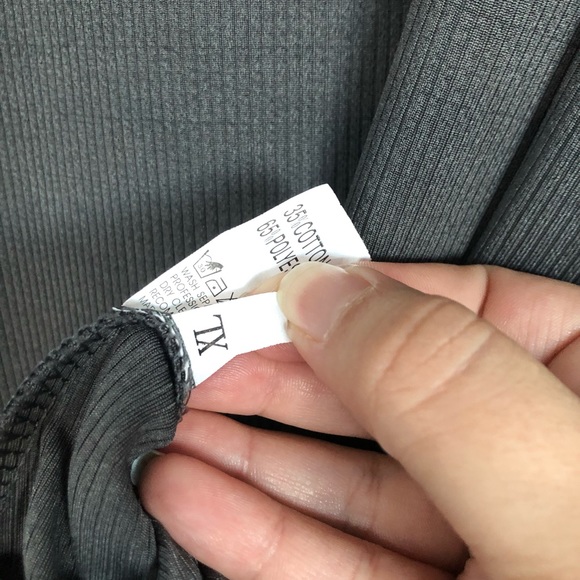 Gray Open Shoulder Keyhole Tunic Dress - Picture 7 of 8